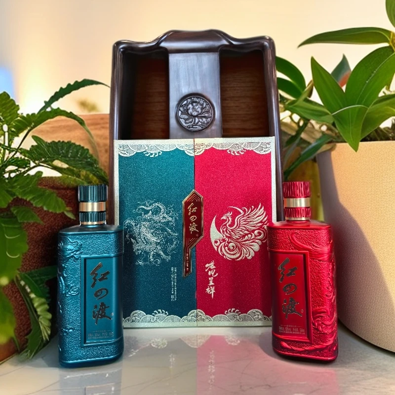 红四渡龙凤呈祥礼盒 酱香型白酒53度500ml*2