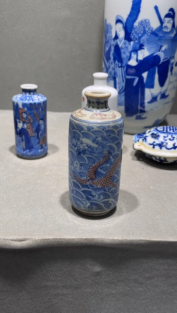 瓷片四*形A356瓷器小摆件下摆件