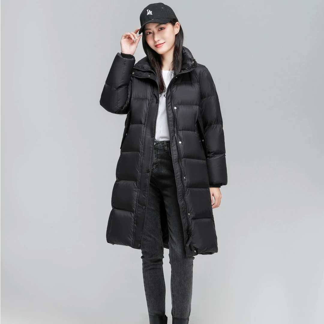 雅鹿2025新款时尚女士中长款冬季防风保暖过膝女款