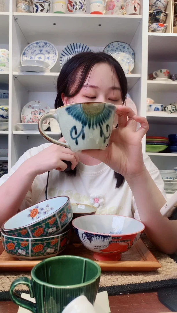 陶瓷【微瑕】南安唐草马克杯