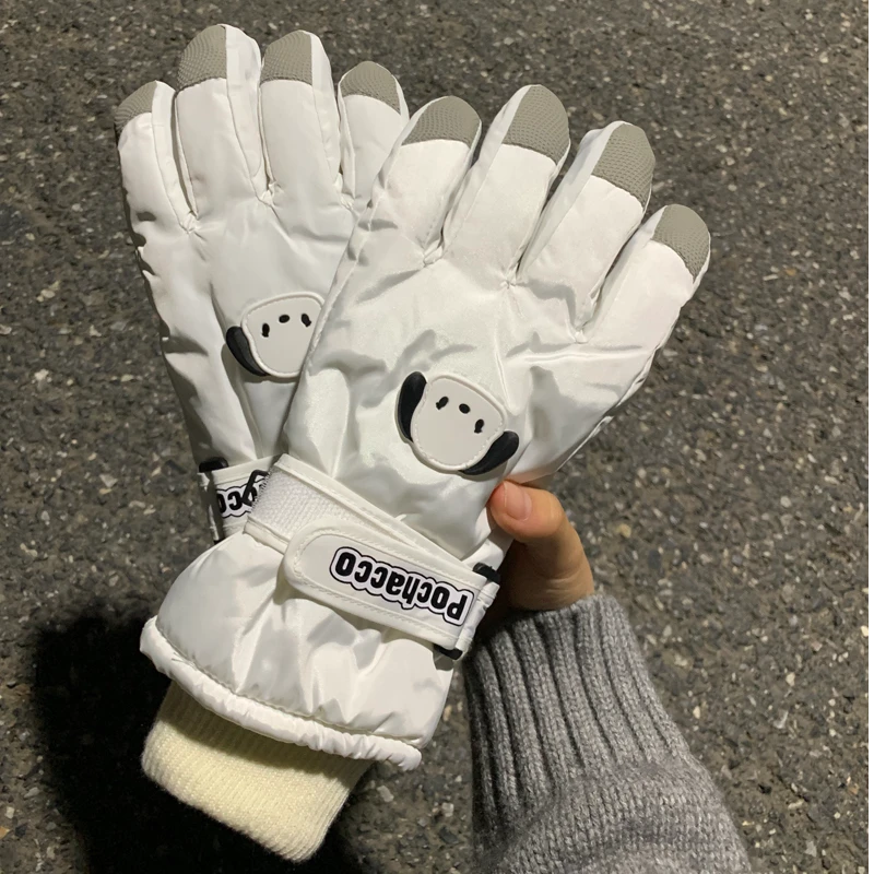 元气满满新款帕恰狗女士秋冬加绒加厚滑雪手套防风保暖可触屏手套