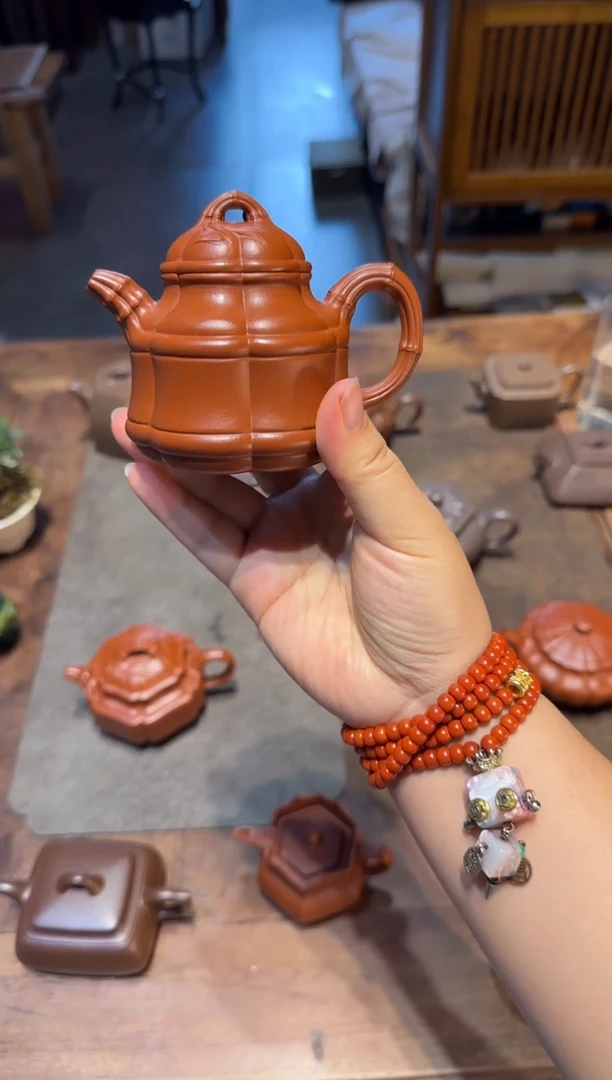 茶壶紫砂白*海棠竹鼎