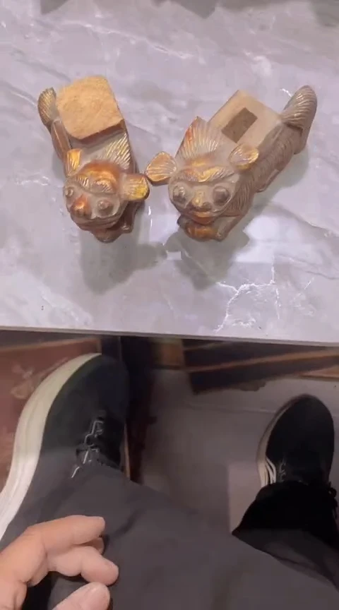 【闪购商品】香榧木2个孤品木雕60