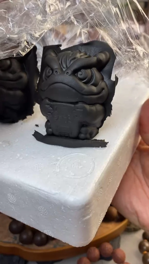 泥塑小*儿大四合合香摆件-暴富款