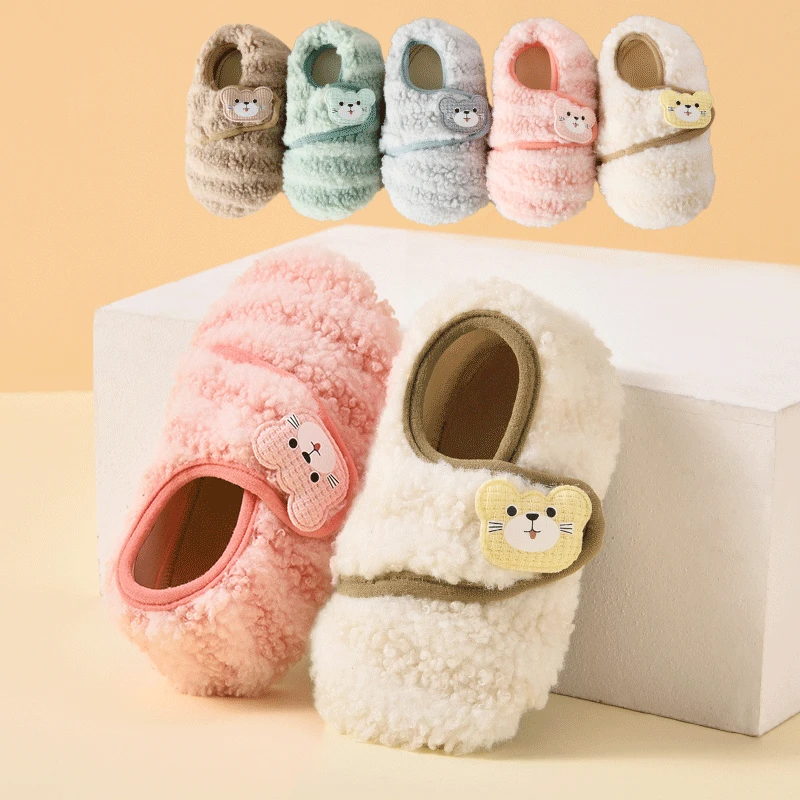 秋冬地板袜儿童防滑隔凉加厚爬爬垫鞋套包跟宝宝婴幼儿地板鞋拖鞋