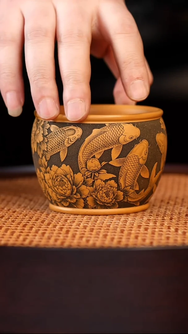 茶杯紫砂宜兴全手工原矿紫砂杯