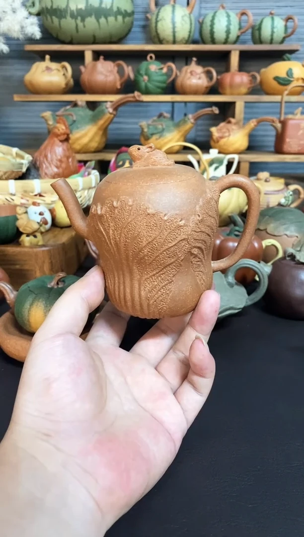 紫砂1紫砂商品玉兔白菜壶