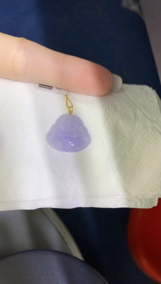 颈饰18K金镶嵌翡翠缅甸天然翡翠A货