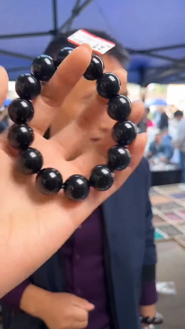 黑曜岩未镶嵌手链天然黑曜石手串多样性发一16mm