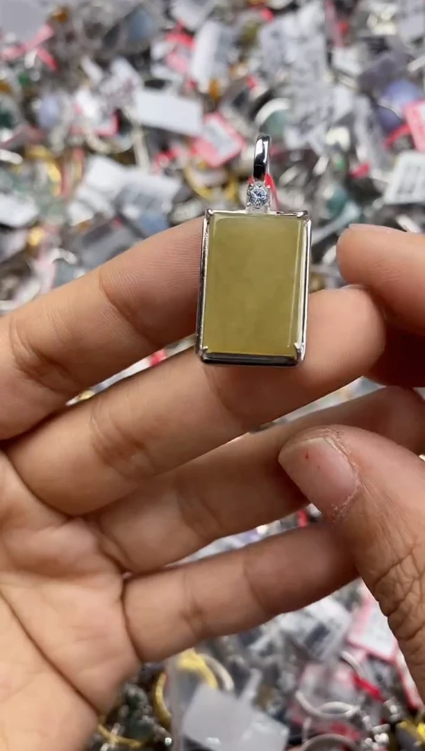 银S925镶嵌戒指翡翠777-----9