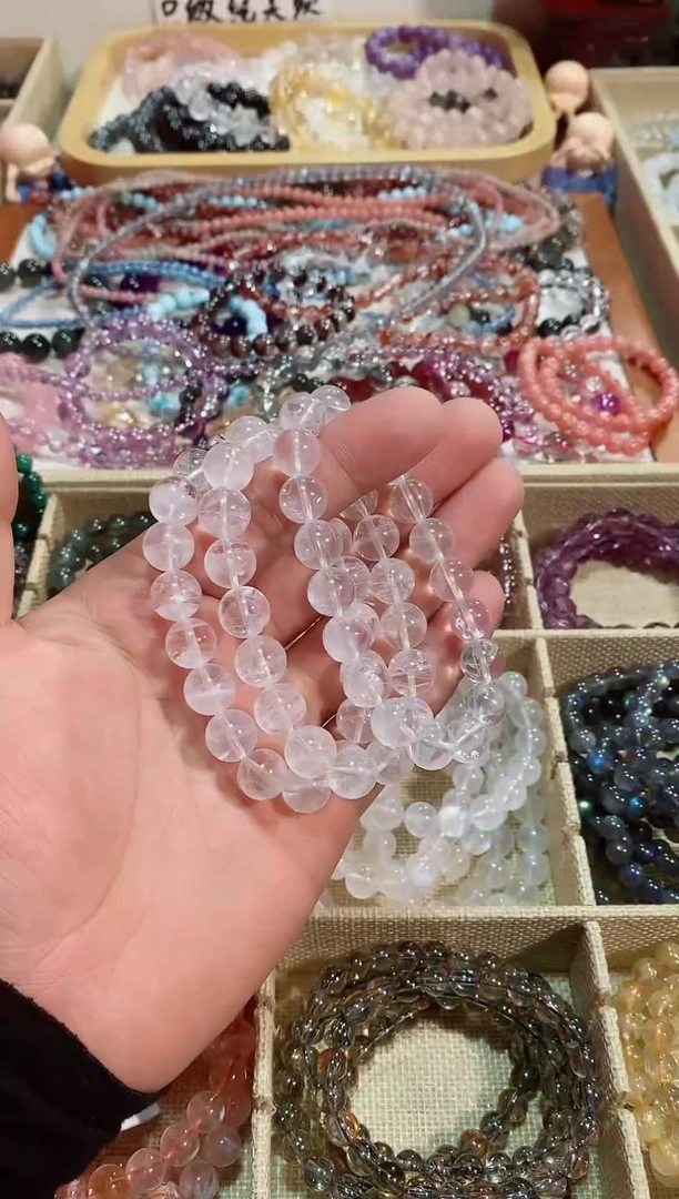 【闪购商品】水晶手链未镶嵌白幽灵10m+ (多样性发其一）