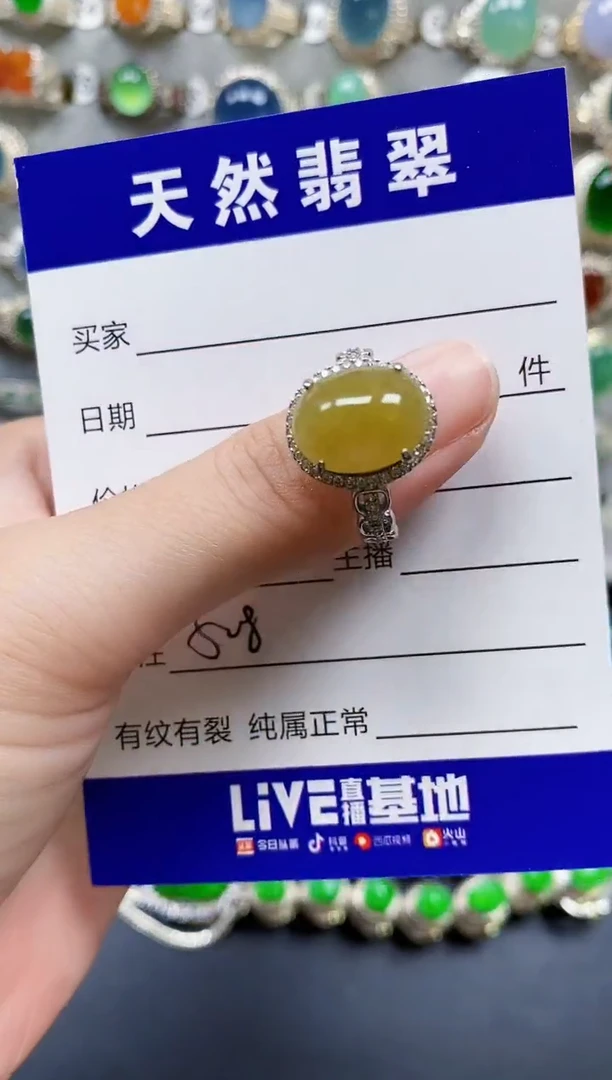 翡翠戒指银S925镶嵌508