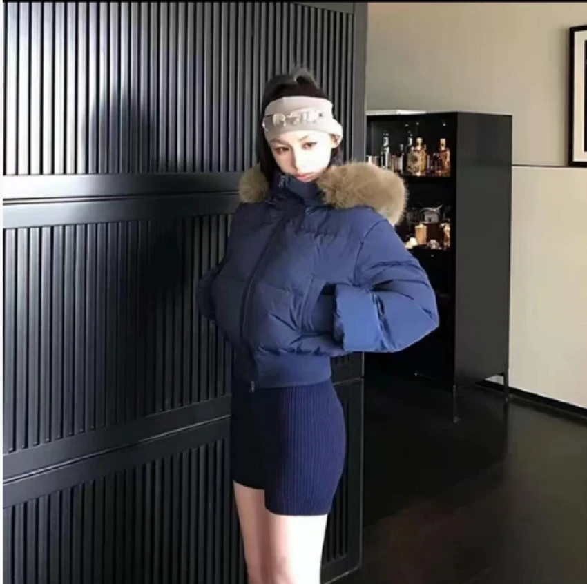 专属现货【帽子毛领可拆】棉服时尚收腰显瘦感加厚短款保暖外套