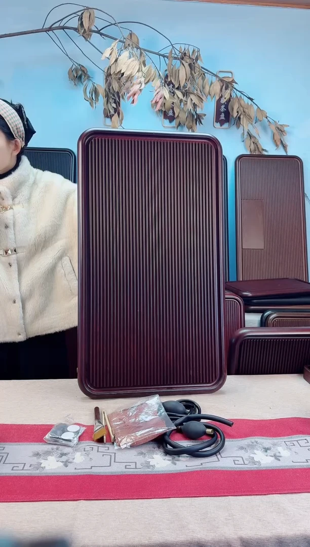 陪****羽大海红色茶盘80*45*4