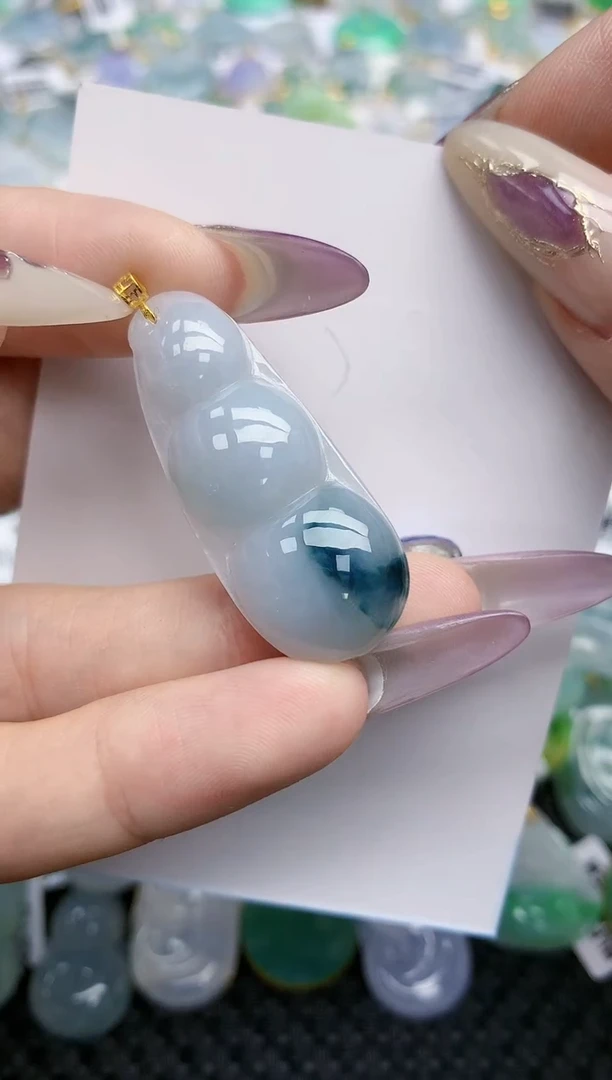 翡翠挂件18K金镶嵌5   天然翡翠A货