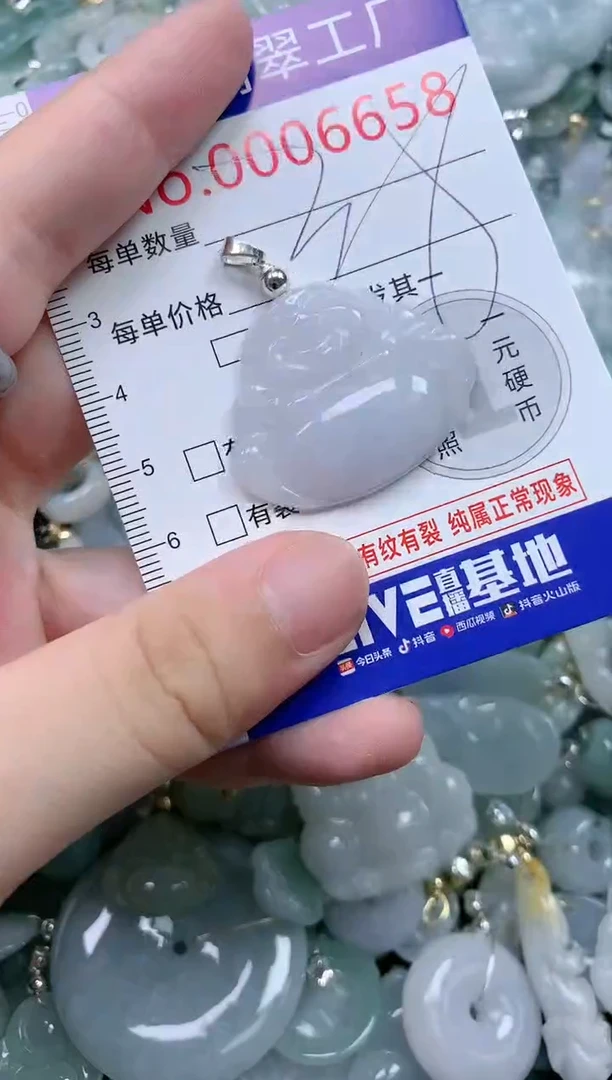翡翠未镶嵌吊坠(不含链)6658