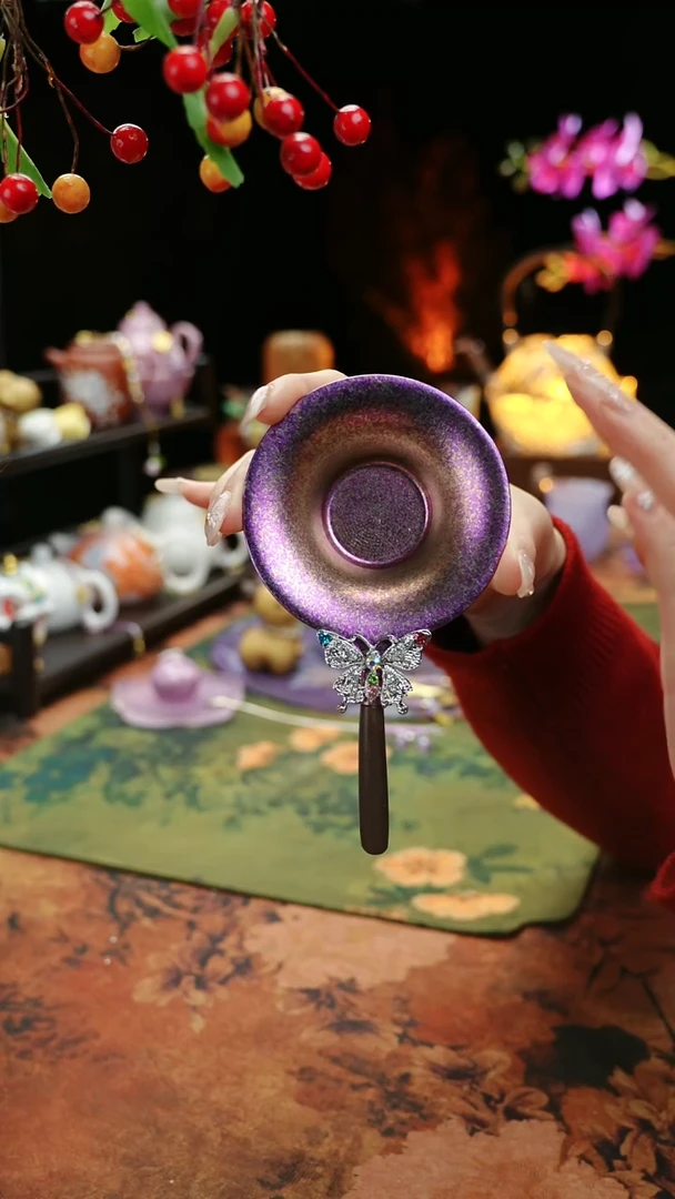 【闪购商品】钛茶漏蝴蝶茶道配件