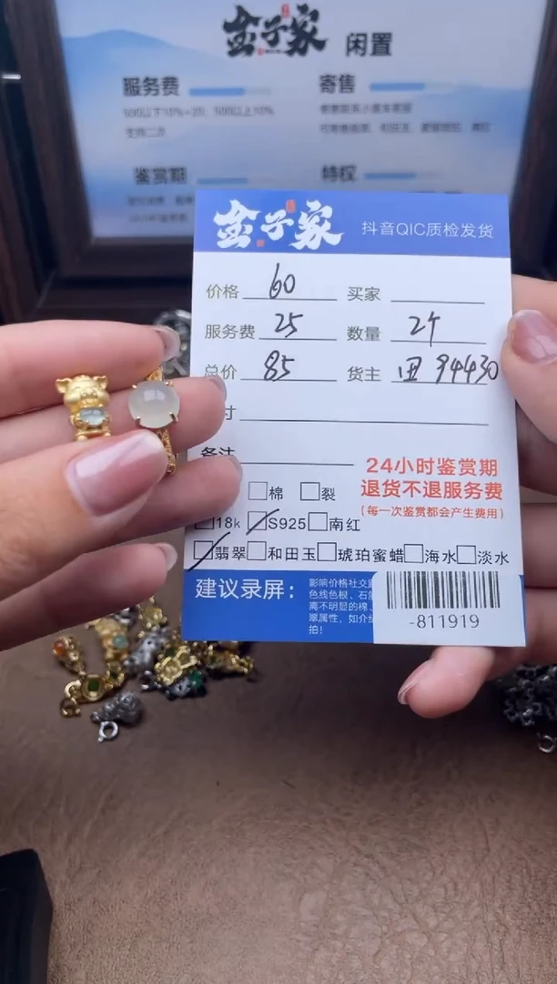 颈饰银S925镶嵌翡翠?****?-811919