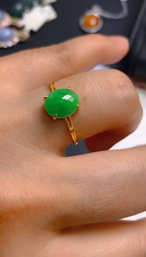 【闪购商品】翡翠耳饰银S925镶嵌天然A货翡翠1