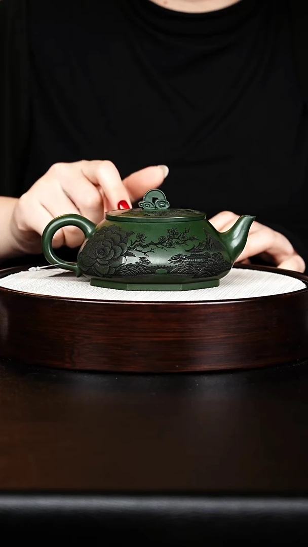 茶壶紫砂八方寒江