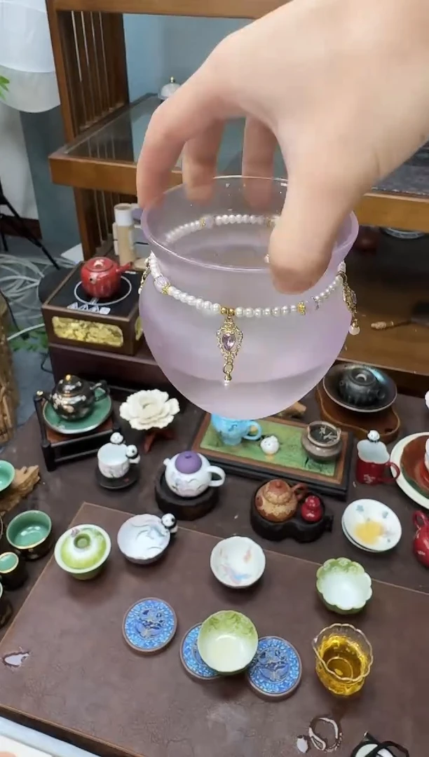 茶具茶具茶具 气泡琉璃建水紫