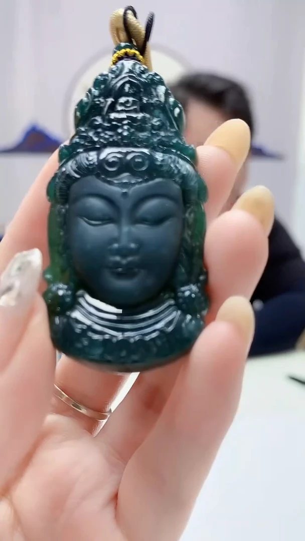 定制翡翠未镶嵌5060DD-毛货挂件24