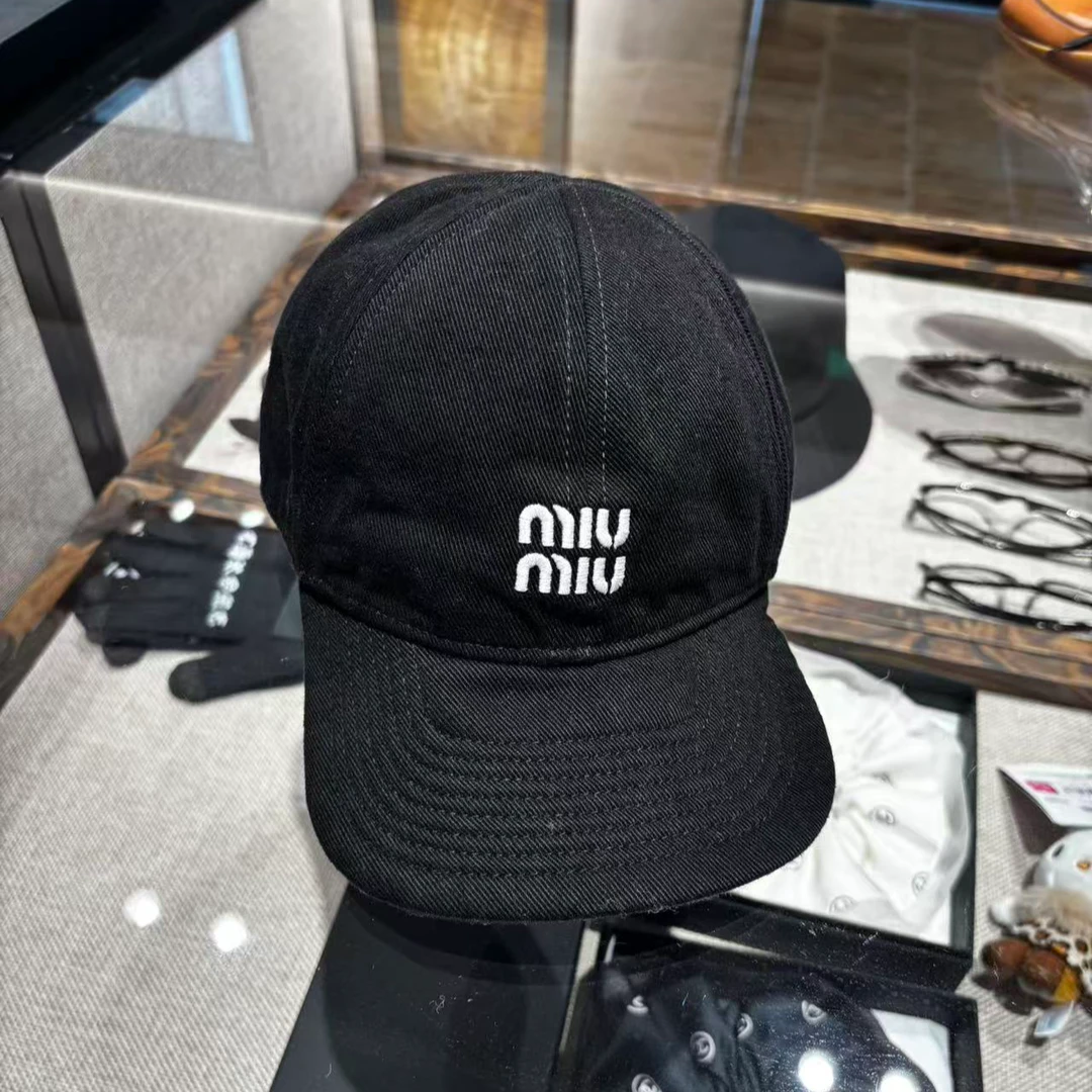 未使用 MIU MIU/缪缪 25新款丝黑色棕绳结棒球帽 5600/PoisonLab