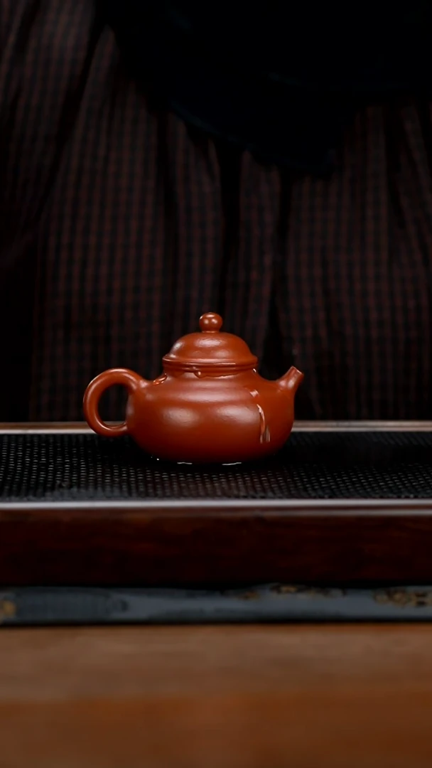 茶壶紫砂160cc黄龙山原矿朱泥容天11