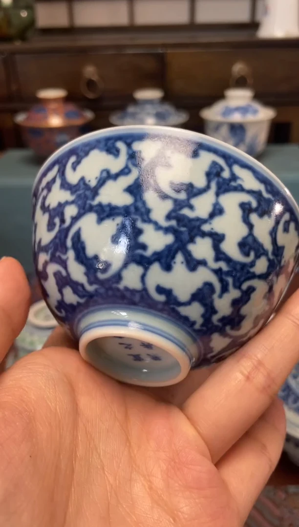 杯宣之堂 万蝠纹茶碗单杯