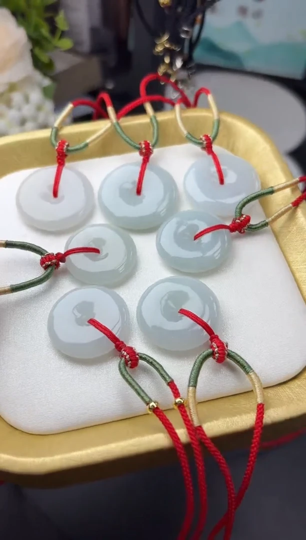 未镶嵌挂件翡翠YM1294平安扣/多样性发1件