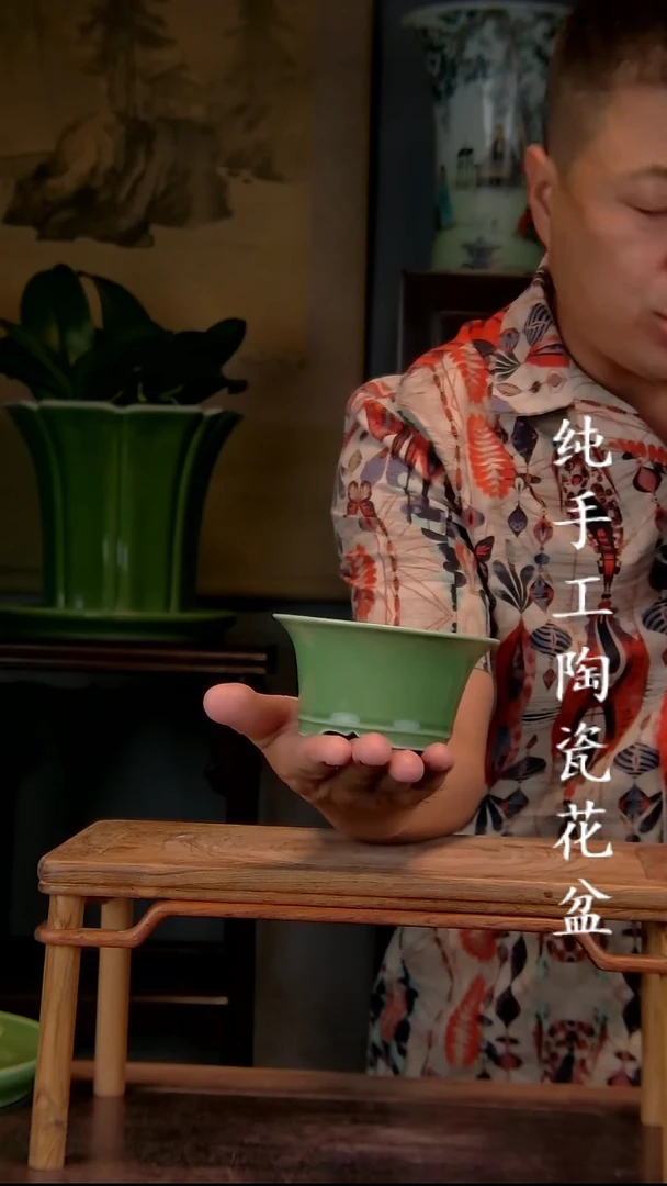 景德镇手工陶瓷花盆