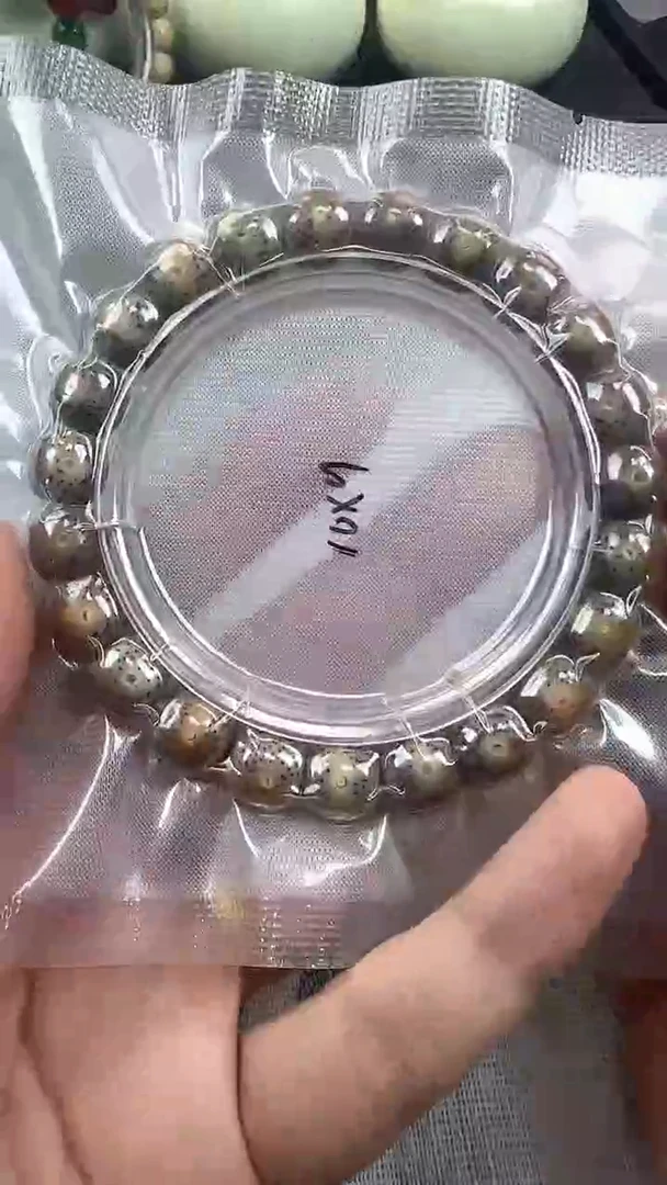 手串星月菩提78石玉料糯冰单圈10×9高透精工福利