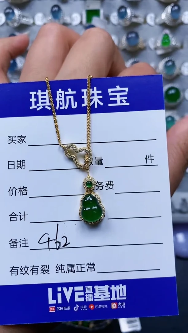 【闪购商品】翡翠颈饰银S925镶嵌0462