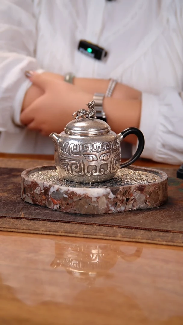 盛唐工坊 足银999 手工泡茶壶