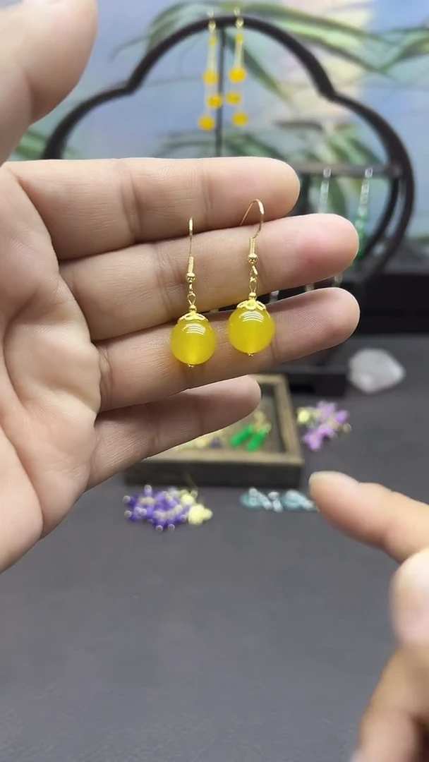 未镶嵌耳饰玛瑙/玉髓031