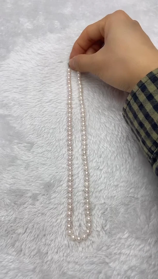 项链银S925镶嵌海水珍珠AK5.5-6mm