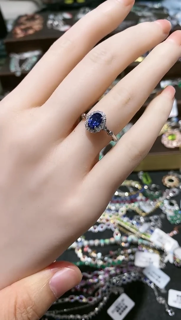 【闪购商品】坦桑石戒指银S925镶嵌戒指