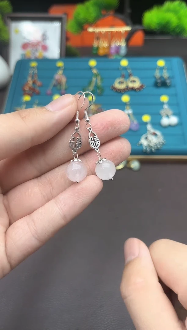 【闪购商品】水晶耳饰银S925镶嵌238000