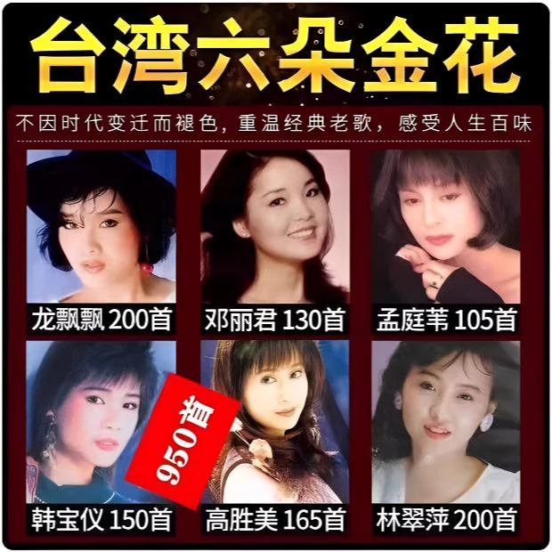 台湾歌后六朵金花音乐车载U盘甜歌大全酒廊情歌mp3音乐优盘