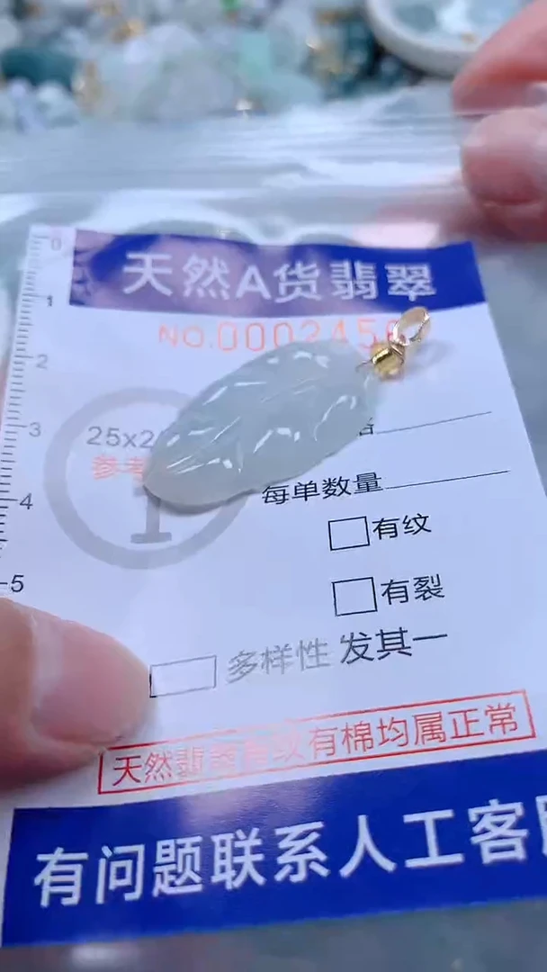 翡翠未镶嵌吊坠(不含链)1