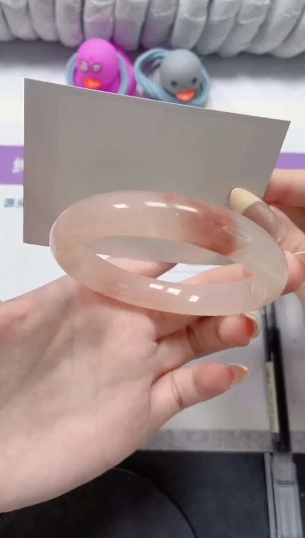 石英质玉手镯未镶嵌192-桃花56.5