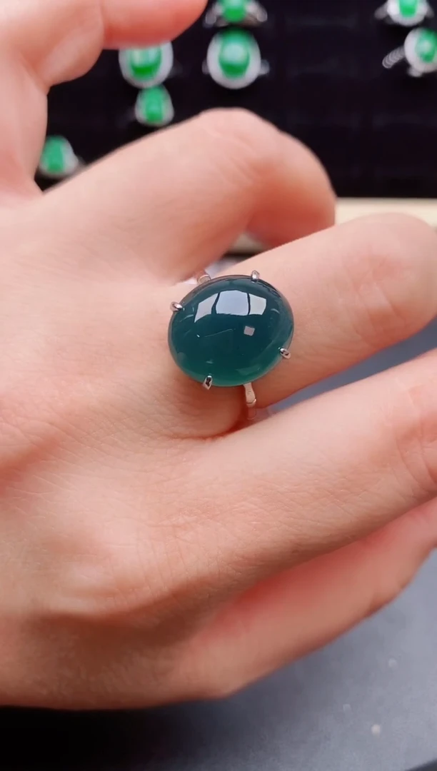 【闪购商品】翡翠戒指银S925镶嵌08050