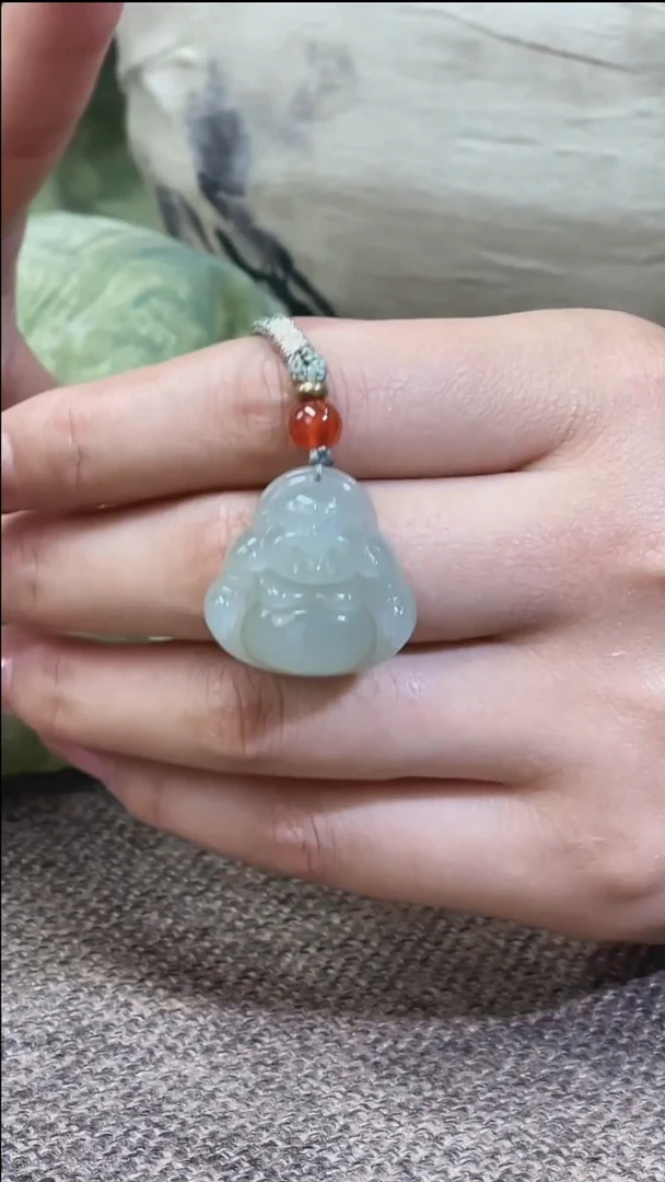 和田玉未镶嵌颈饰和田玉冰晴水正装佛公吊坠多人611070