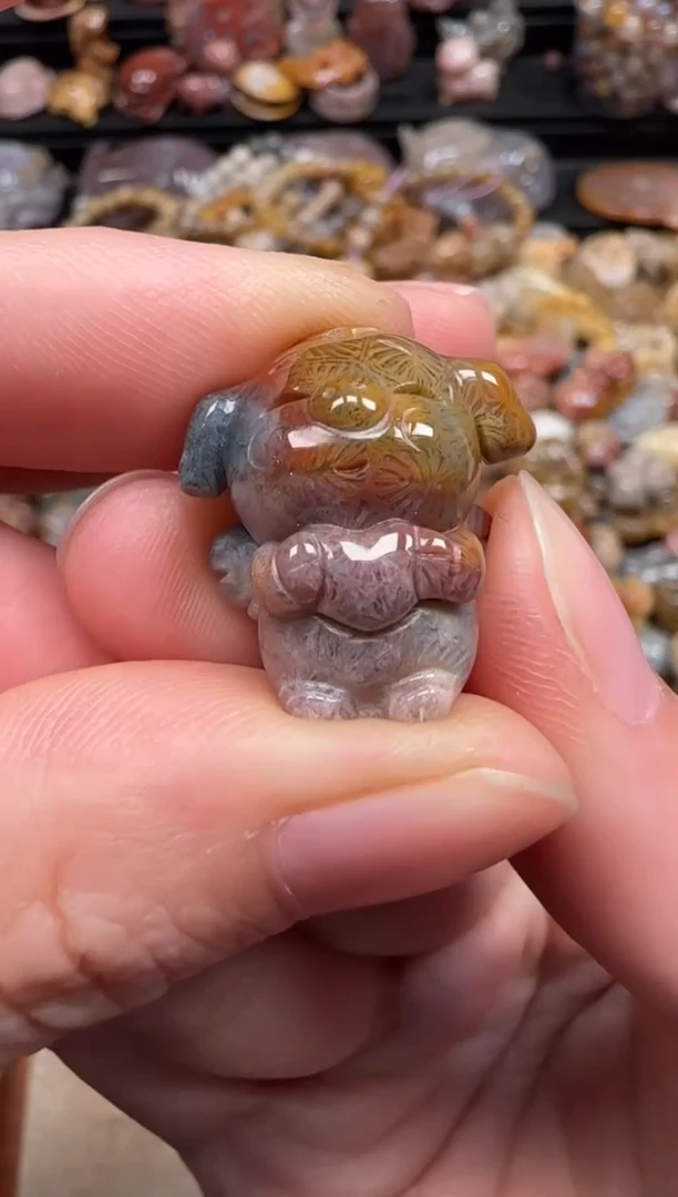 硅化珊瑚（珊瑚玉）未镶嵌颈饰603