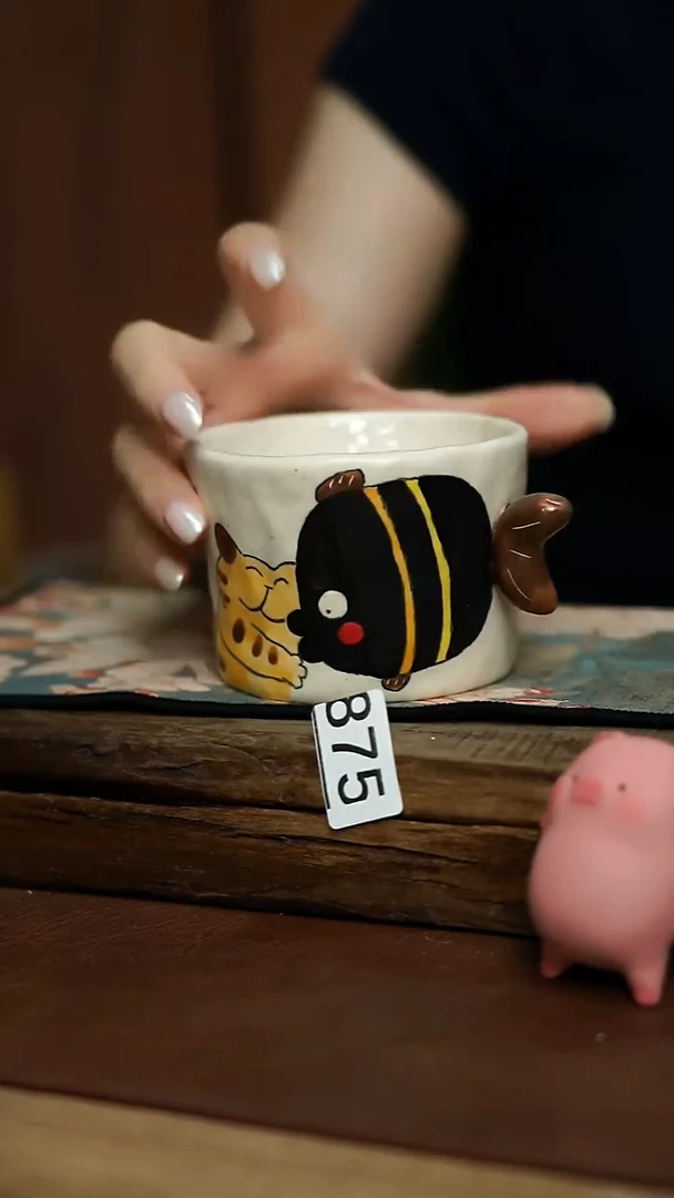 喵喵设计师款 手握杯