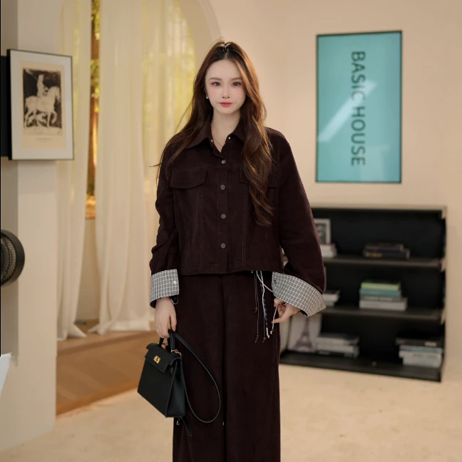 Basic House/百家好25初秋新款时尚气质休闲百搭两件套女DQN82