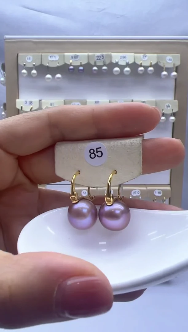 【闪购商品】淡水珍珠耳饰银S925镶嵌85
