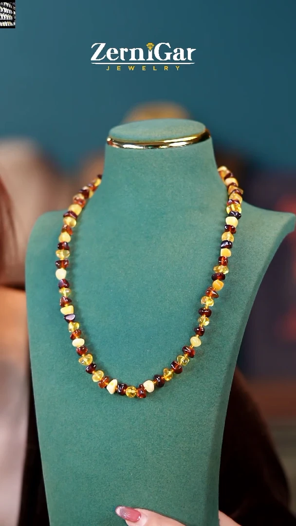 【闪购商品】琥珀颈饰未镶嵌天然琥珀项链50cm