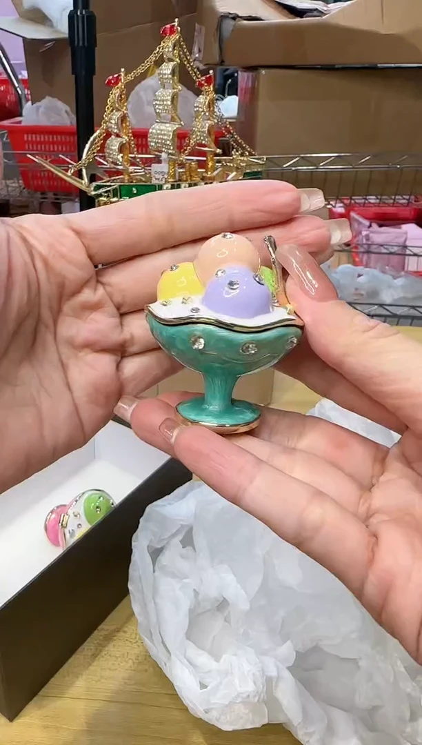 【闪购商品】茶宠珐琅首饰盒摆件AD101