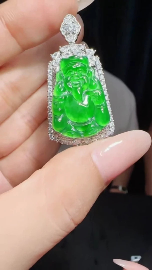 定制翡翠未镶嵌翡翠吊坠126